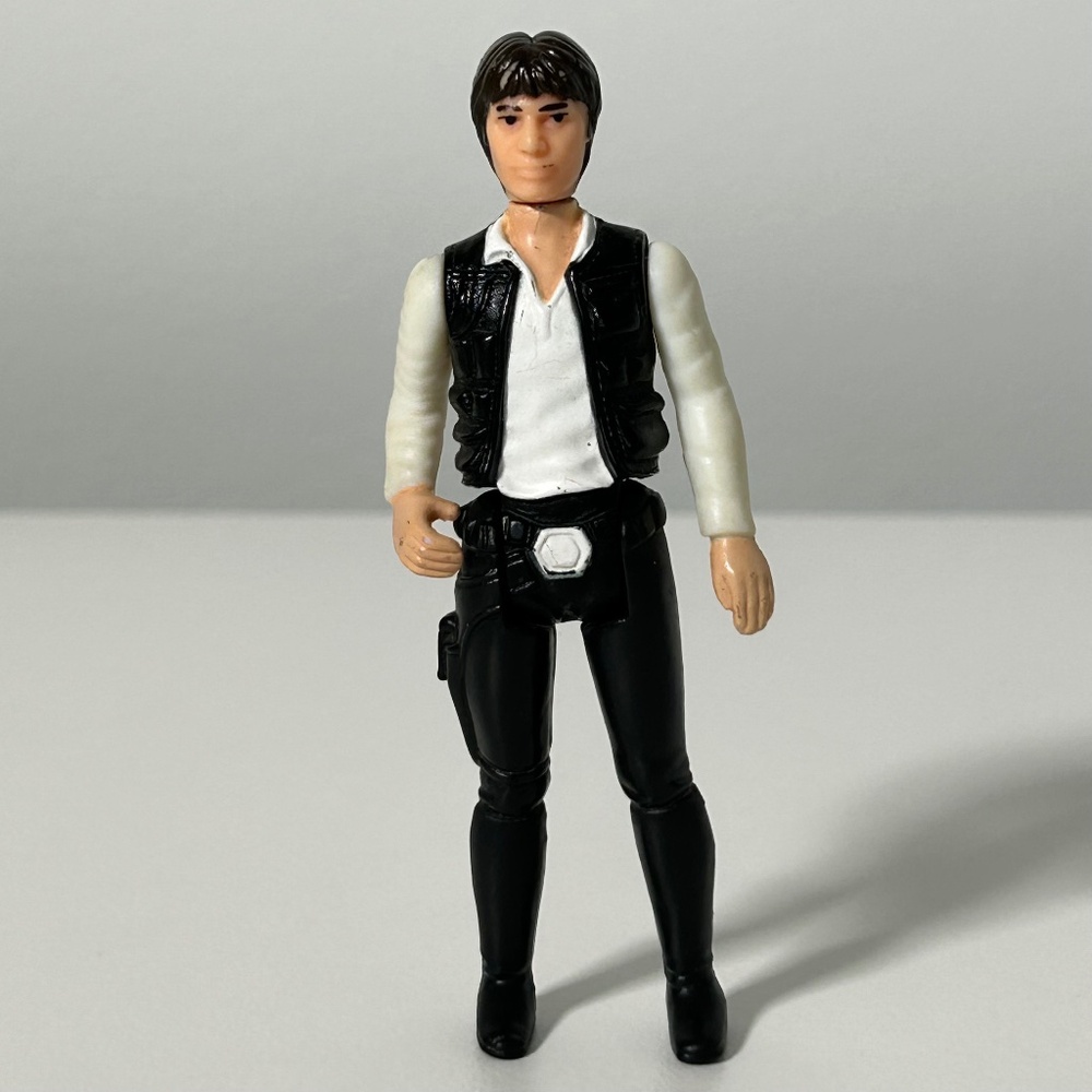 Vintage 70s Kenner Star Wars Original Han Solo Action Figure Big Head (21C)